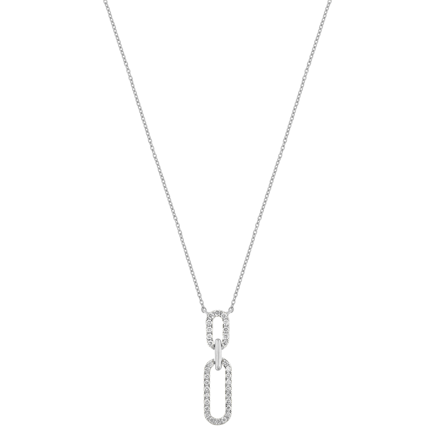 Lync Necklace in 18K White Gold