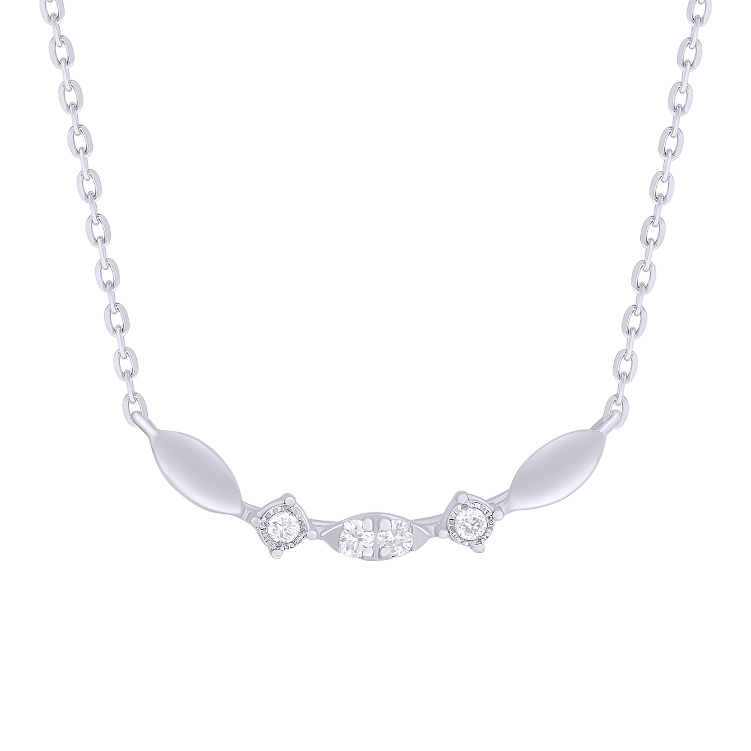 Youth 18k White Gold Diamond Pendant Chain