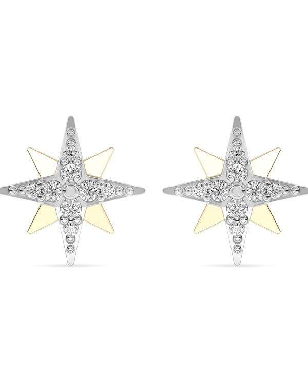 Youth North Star 18k Yellow Gold Diamond Earrings