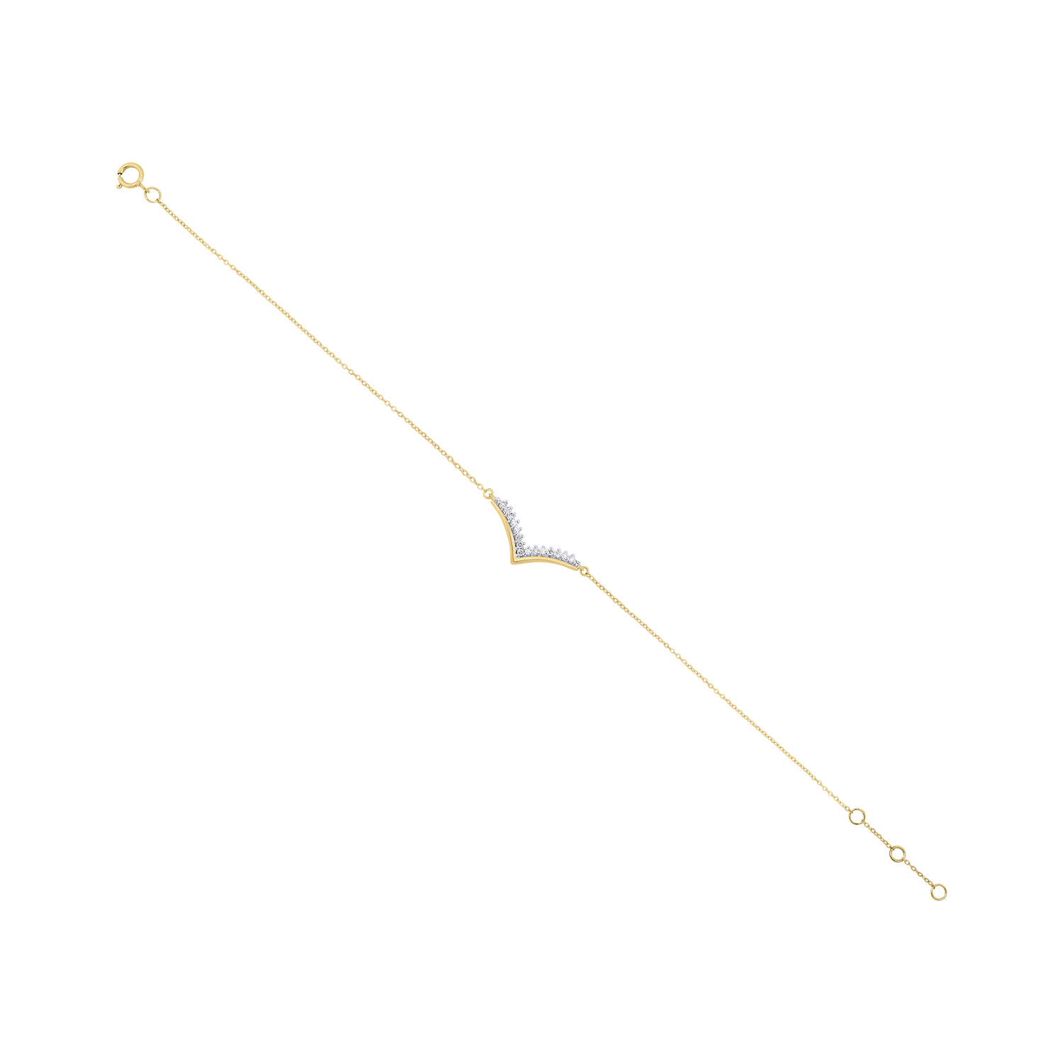 Peak Diamond Bracelet in 18K Yellow Gold