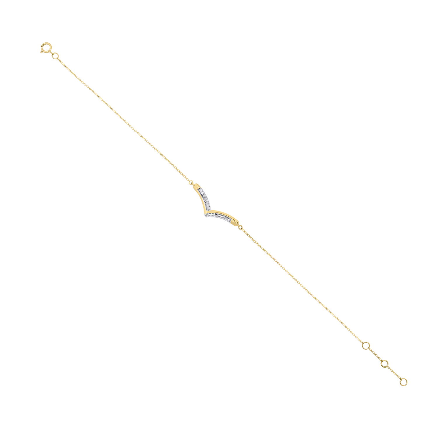 Peak Diamond Bracelet in 18K Yellow Gold