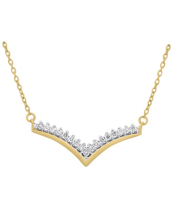 Youth Peak 18k Yellow Gold Diamond Necklace