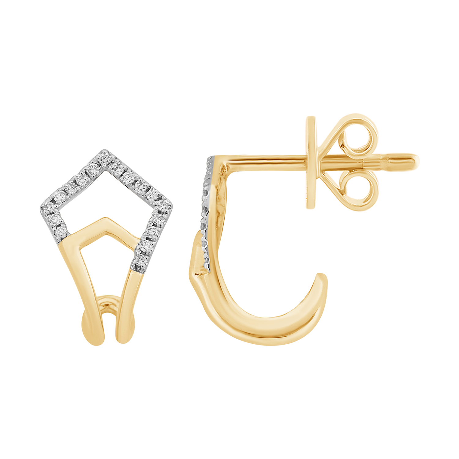 Youth Volare 18k Yellow Gold Diamond Earrings