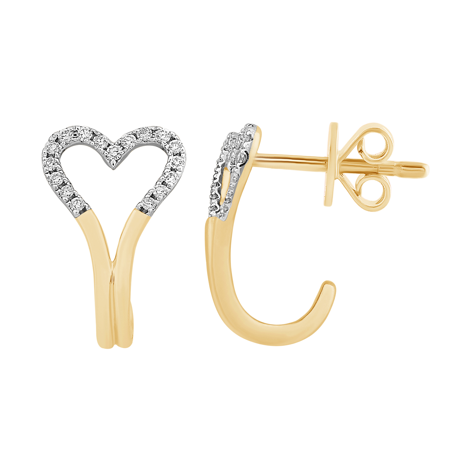 Volare Diamond Earring in 18K Yellow Gold