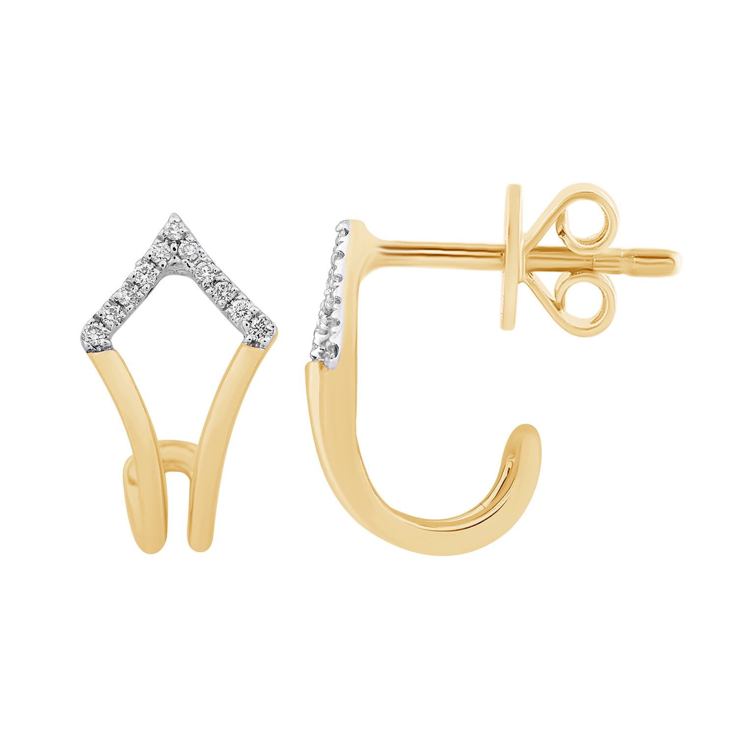 Youth Volare 18K Yellow Gold Diamond Earrings