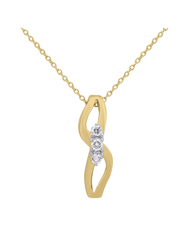 Youth Wave 18k Yellow Gold Diamond Necklace