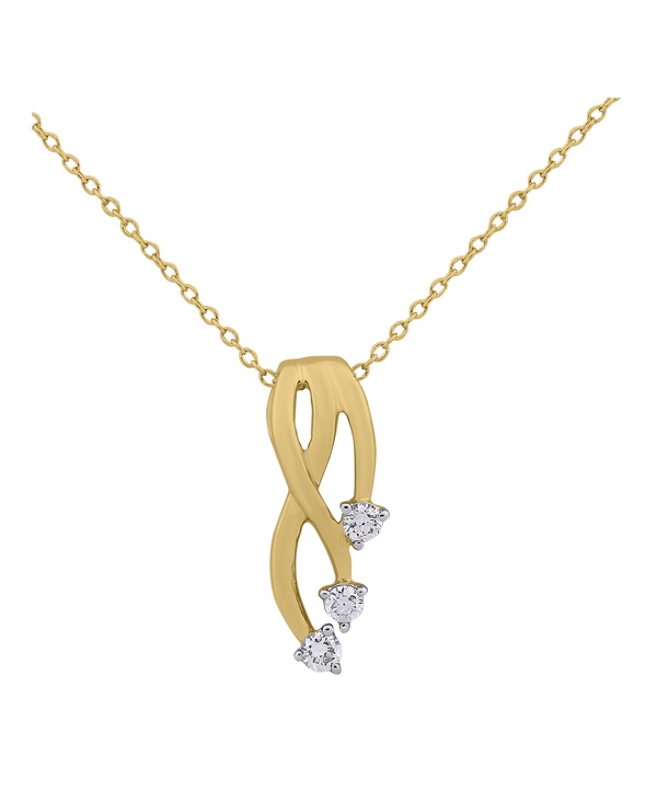 Youth Wave 18k Yellow Gold Diamond Necklace