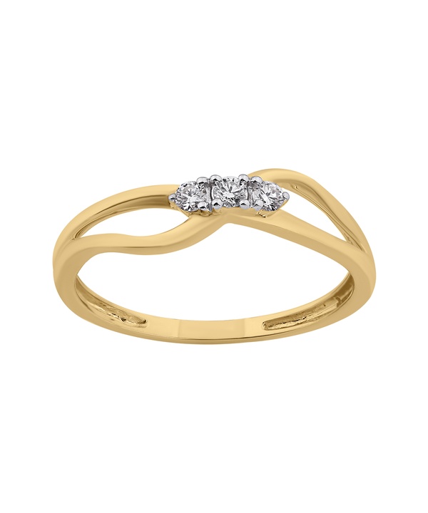 Youth Wave 18k Yellow Gold Diamond Ring