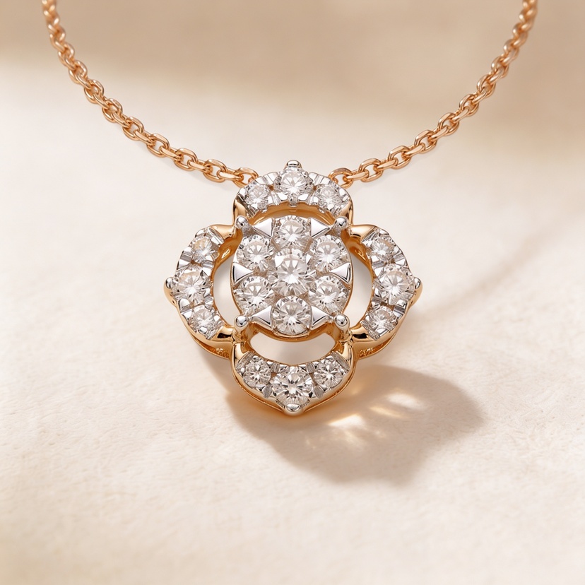 Baguette Frasera 18k Yellow Gold Diamond Pendant