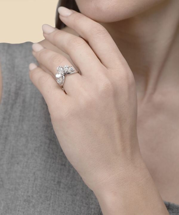 Luxe 1 Carat Lab Grown Diamond Ring In 18k White Gold