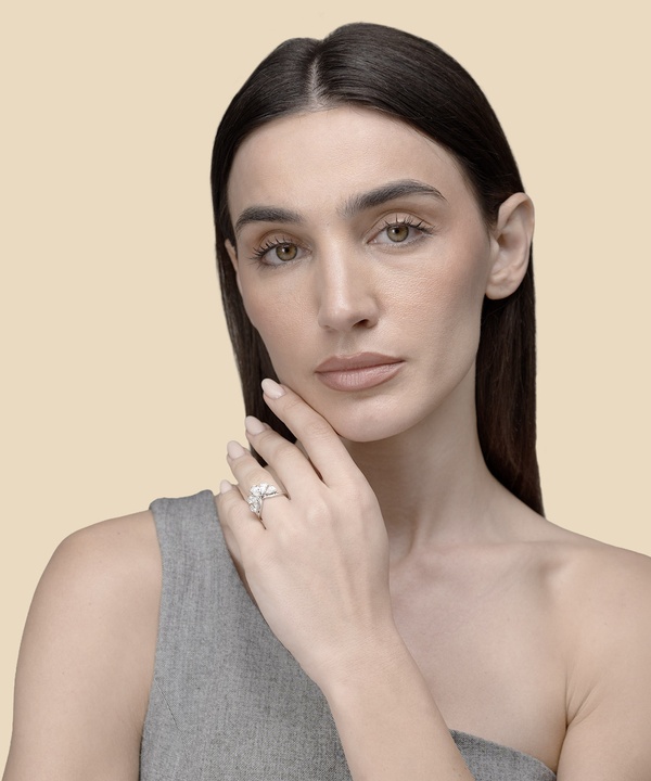 Luxe 1 Carat Lab Grown Diamond Ring In 18k White Gold