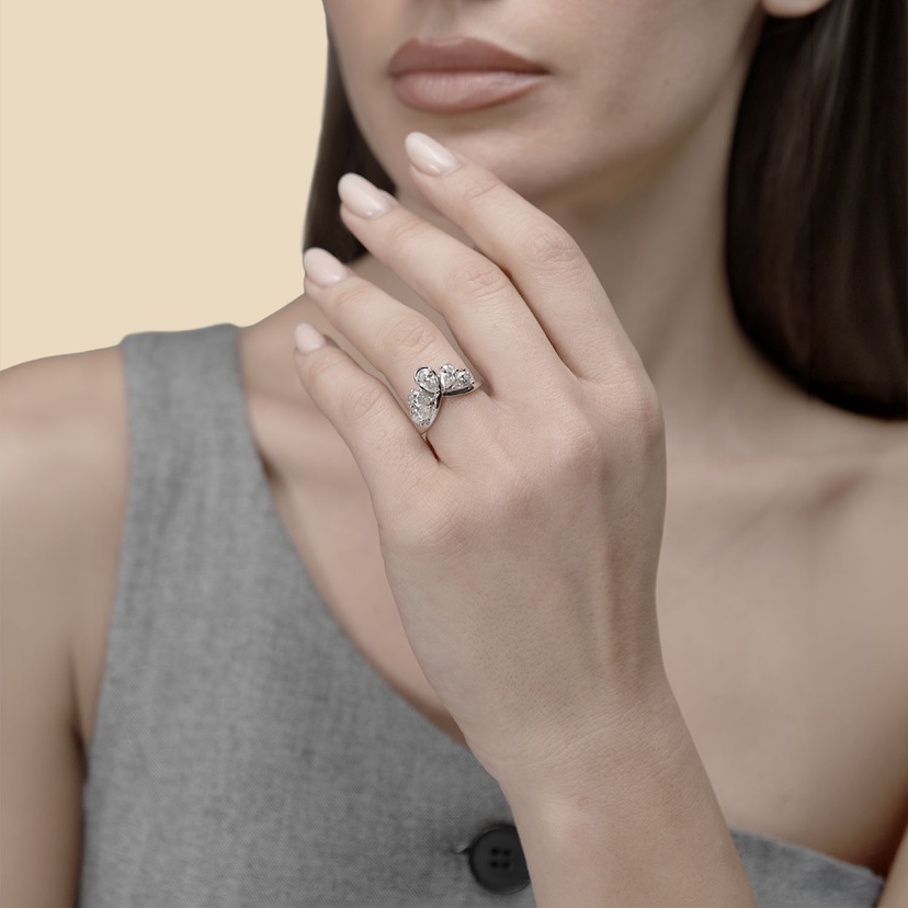 Luxe 1 Carat Lab Grown Diamond Ring In 18k White Gold
