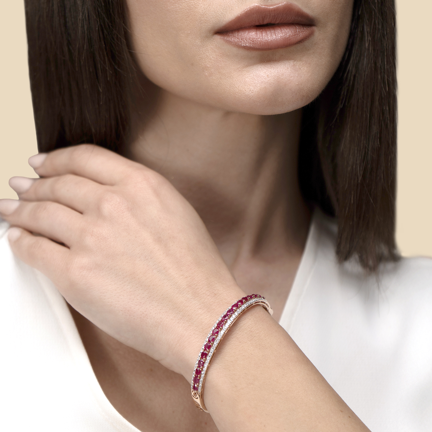 Glam Diamond Bangle 18k