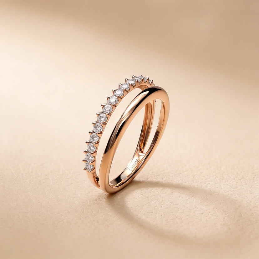 Half Band Diamond Ring 18k