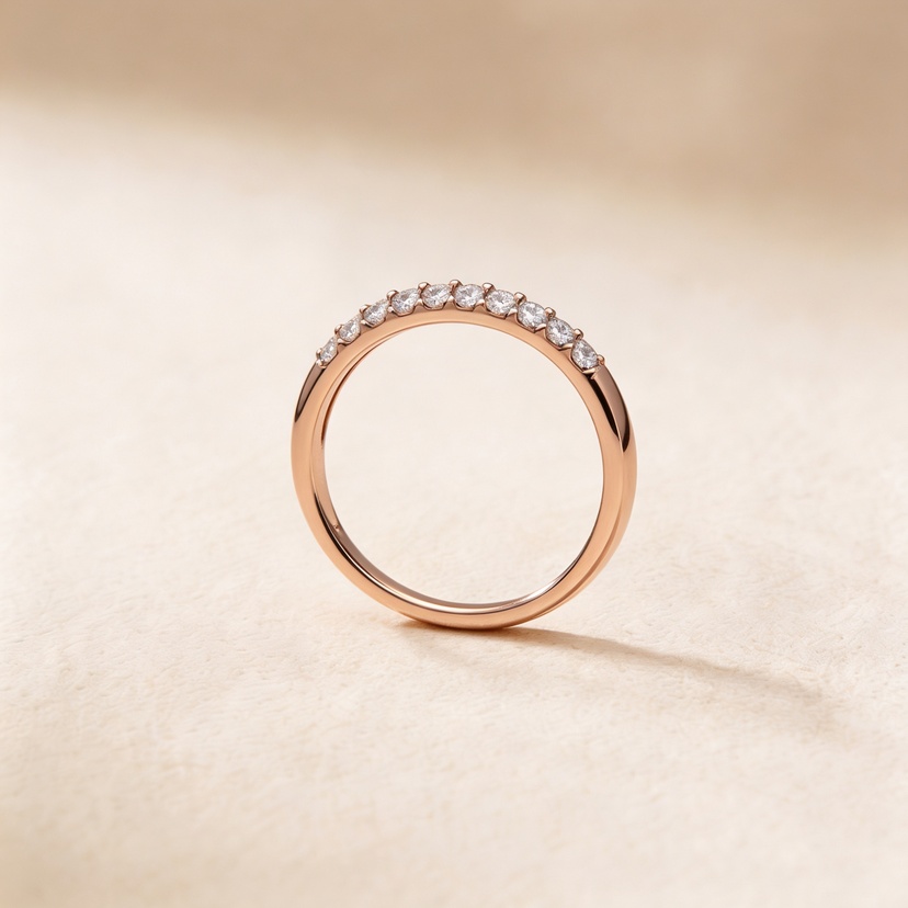 Half Band Diamond Ring 18k