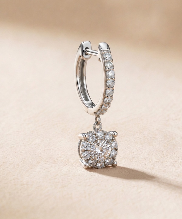 Onesixeight Timeless 18k White Gold Diamond Earrings