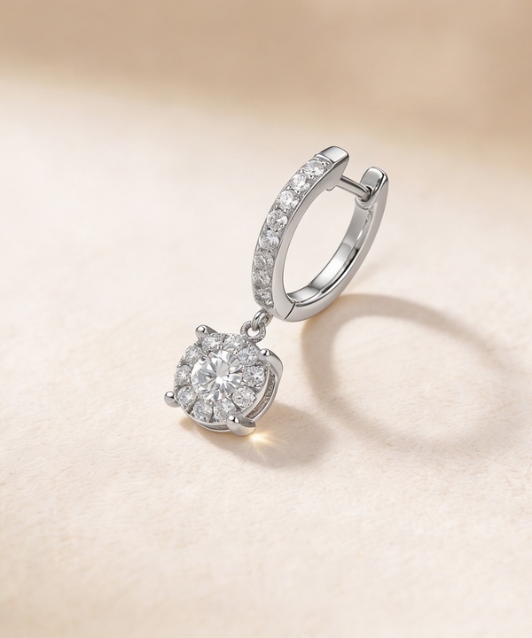 Onesixeight Timeless 18k White Gold Diamond Earrings