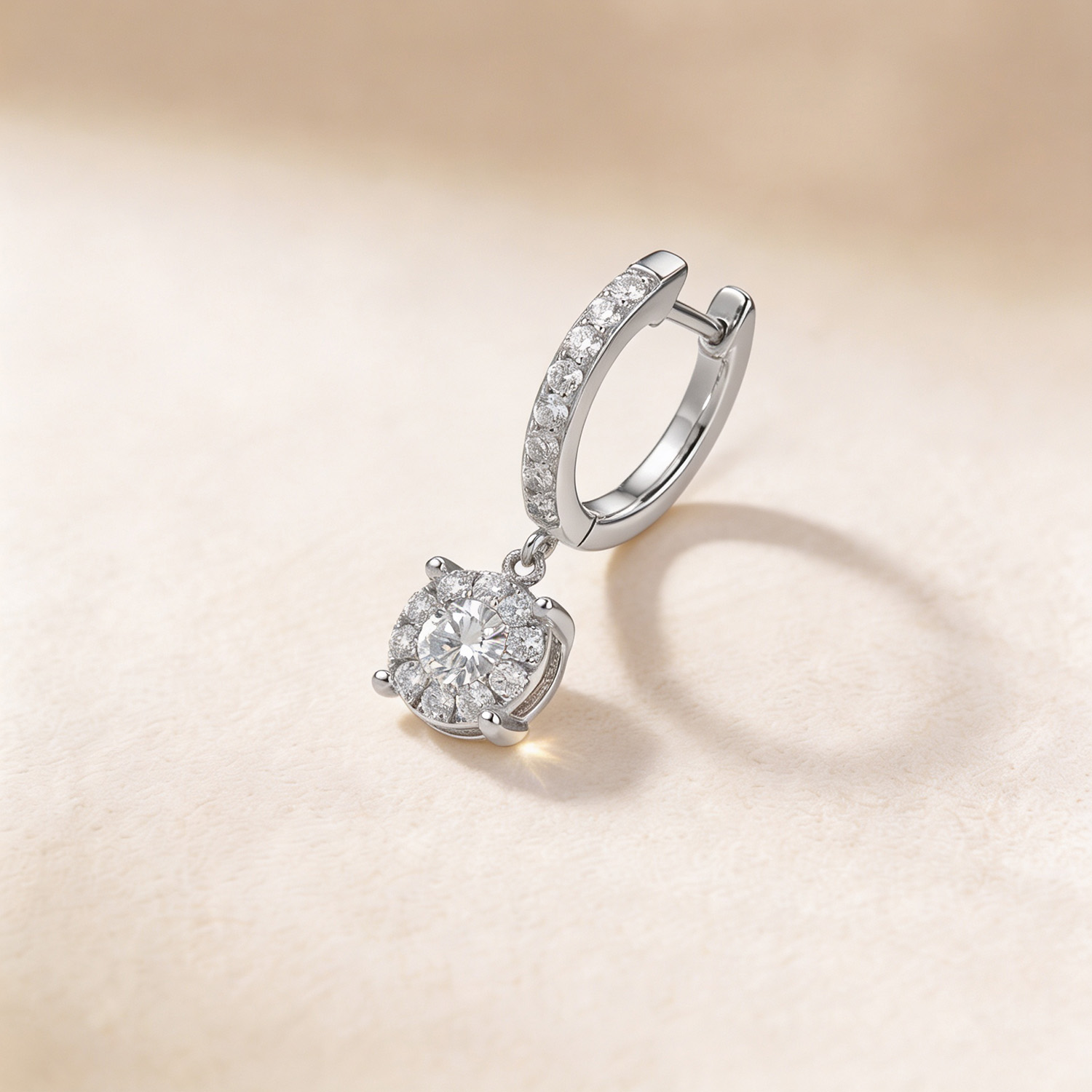 Onesixeight Timeless 18k White Gold Diamond Earrings