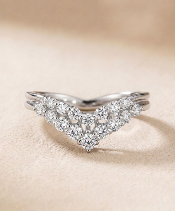 Zenith Diamond Ring in 18K White Gold