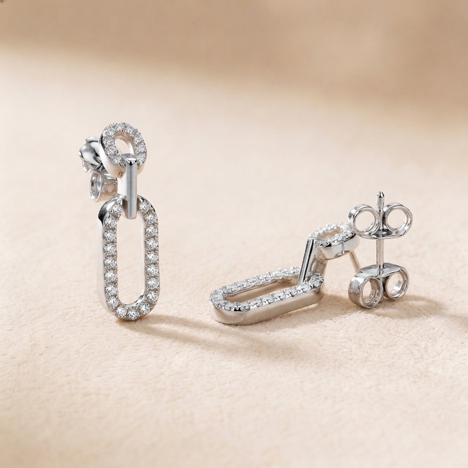 Youth Lync 18k White Gold Earrings