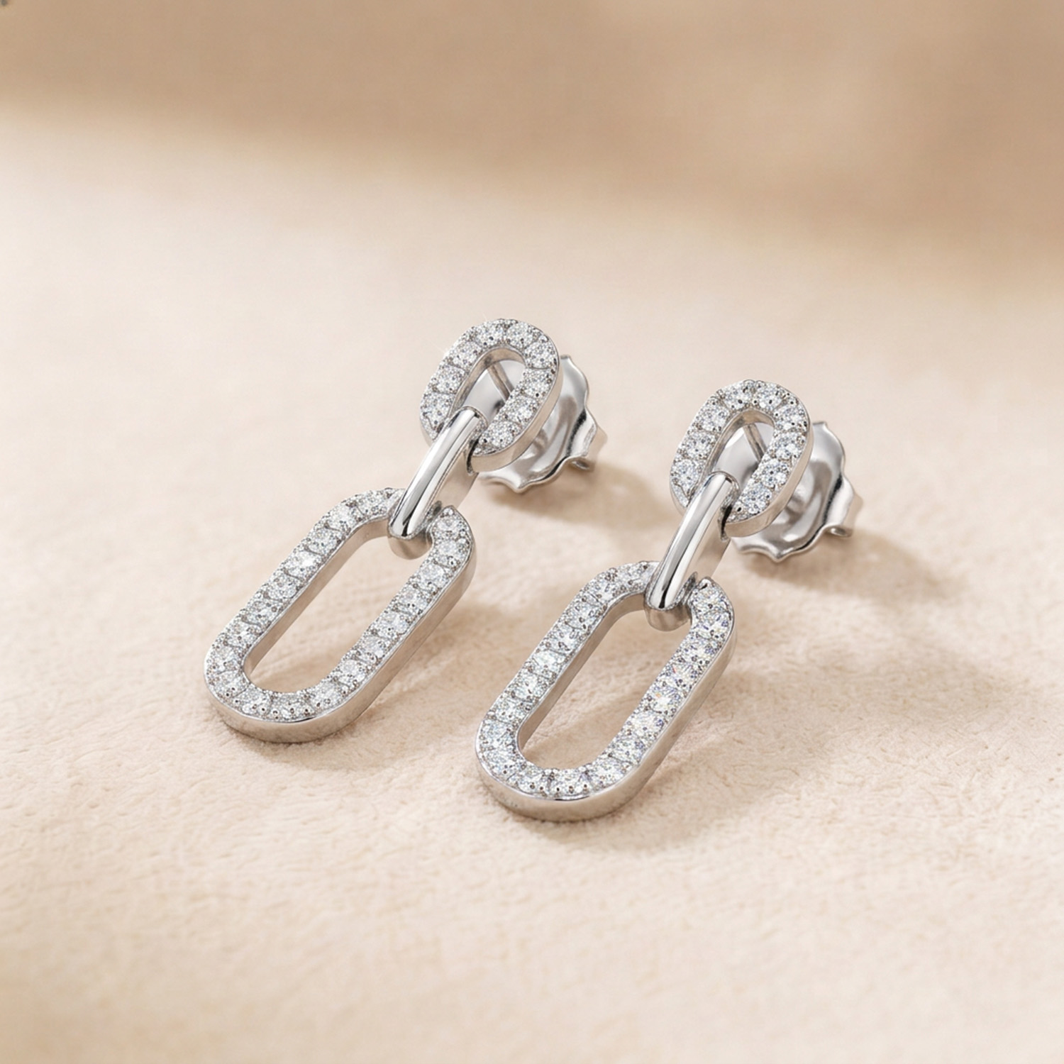Youth Lync 18k White Gold Earrings