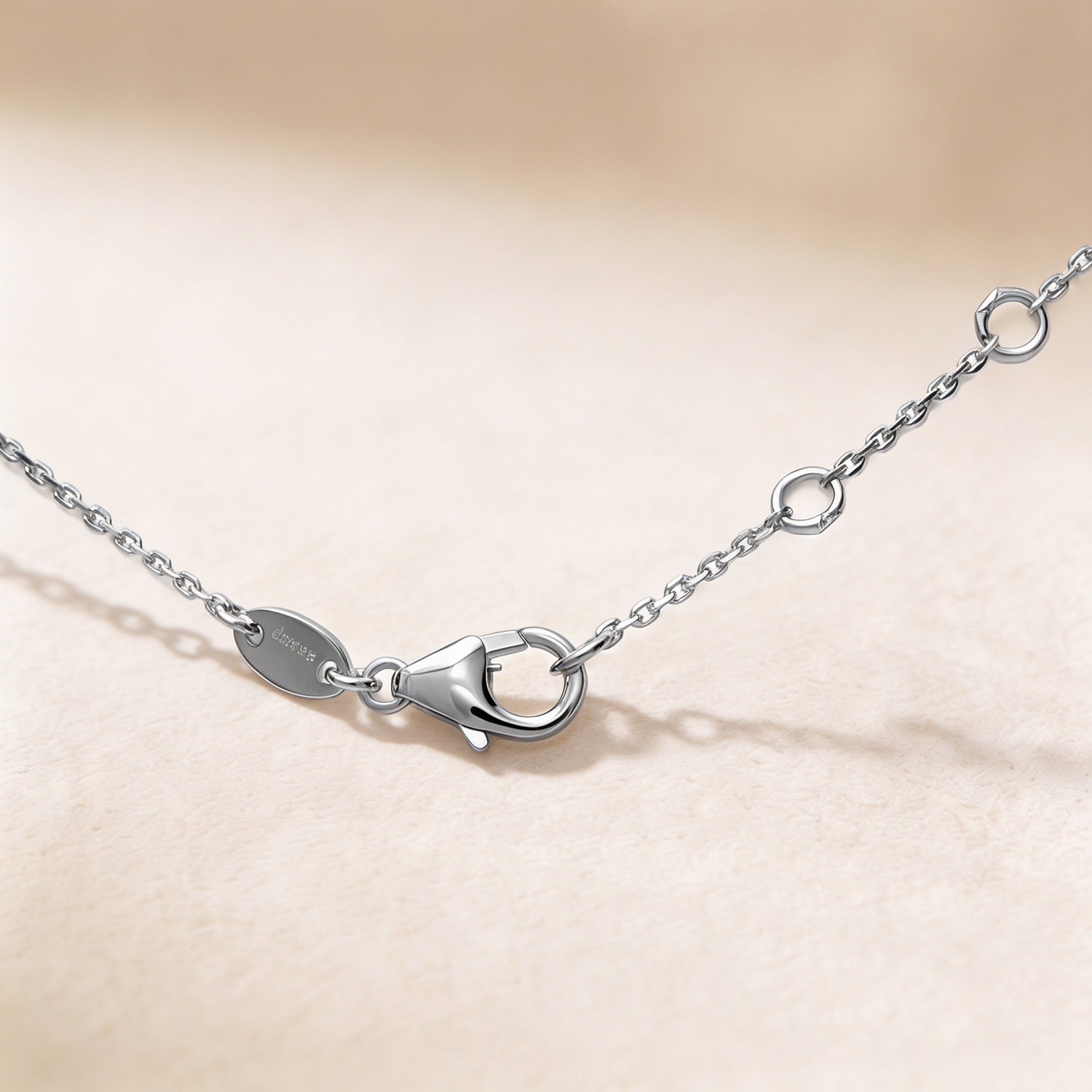 Zenith Diamond Necklace in 18K White Gold