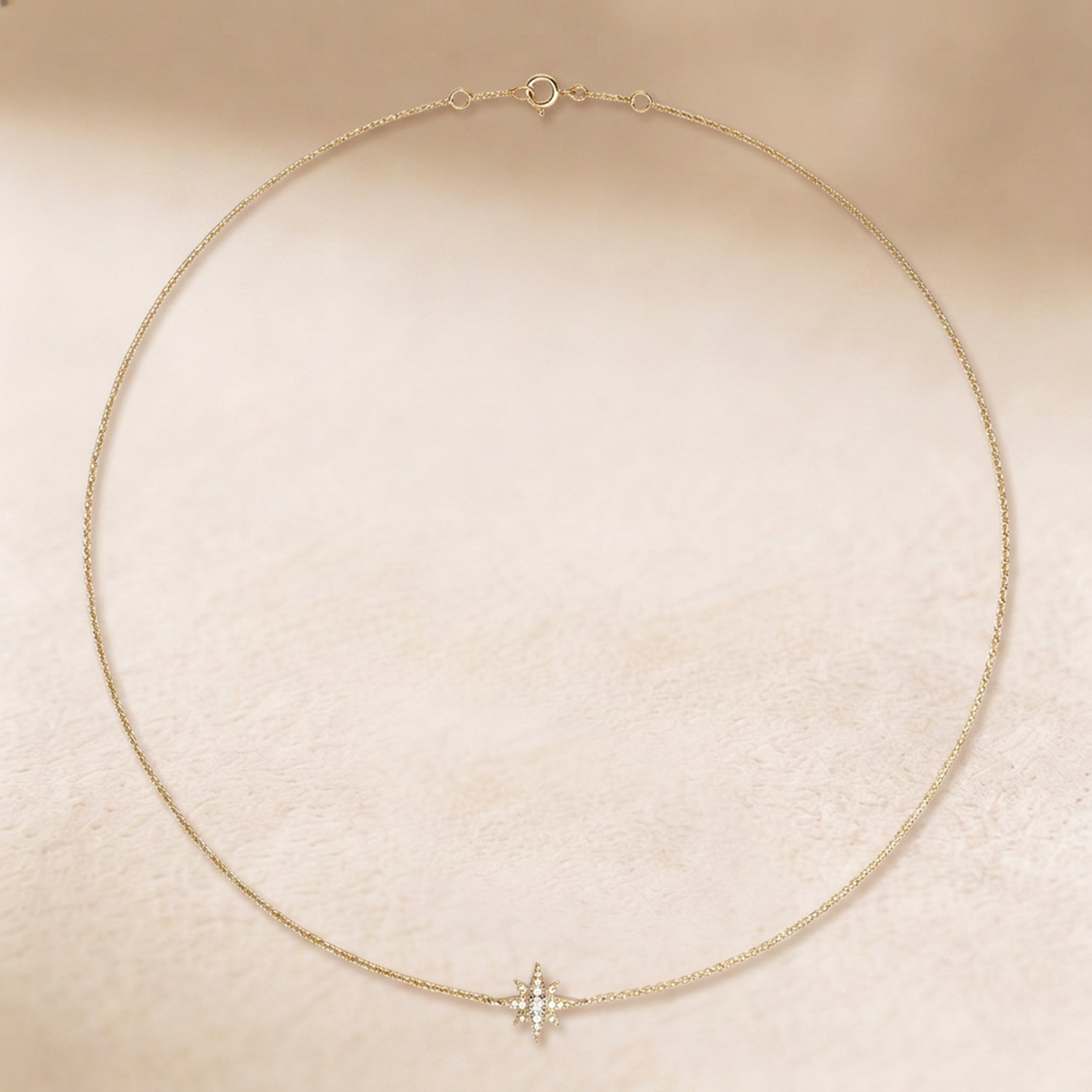 Youth North Star 18k Yellow Gold Diamond Necklace