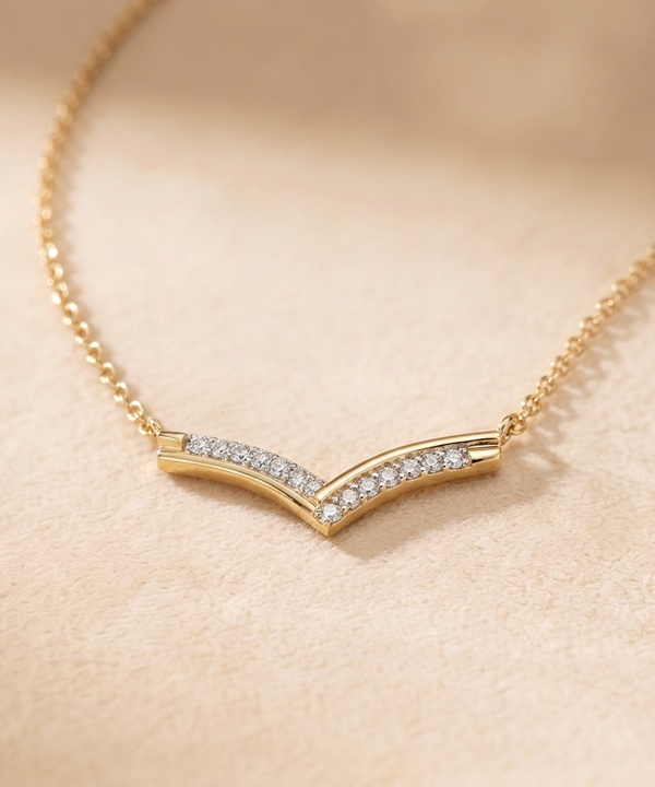 Youth Peak 18k Yellow Gold Diamond Necklace
