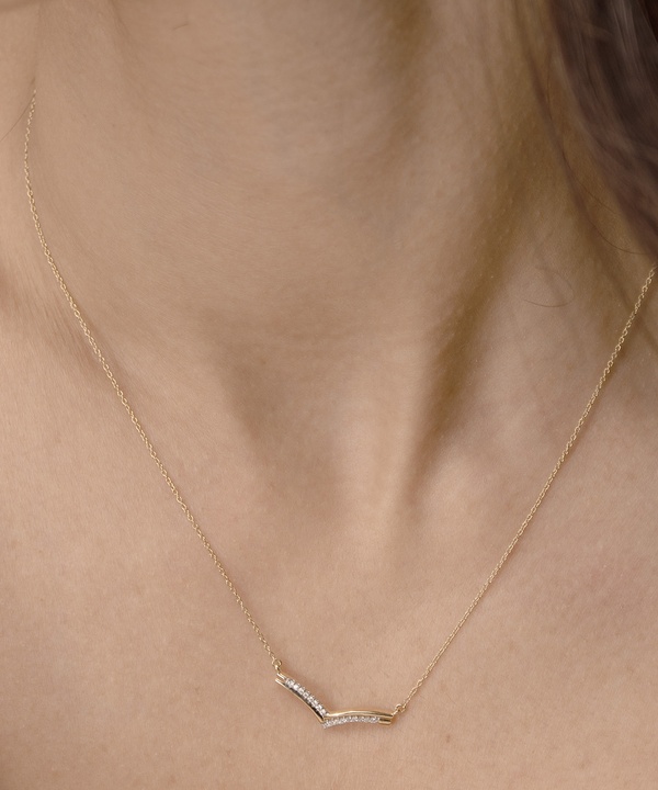 Youth Peak 18k Yellow Gold Diamond Necklace
