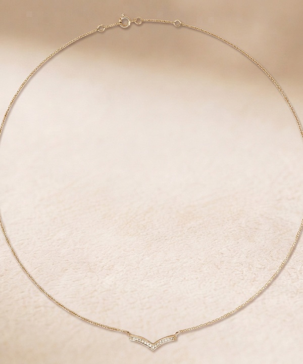 Youth Peak 18k Yellow Gold Diamond Necklace