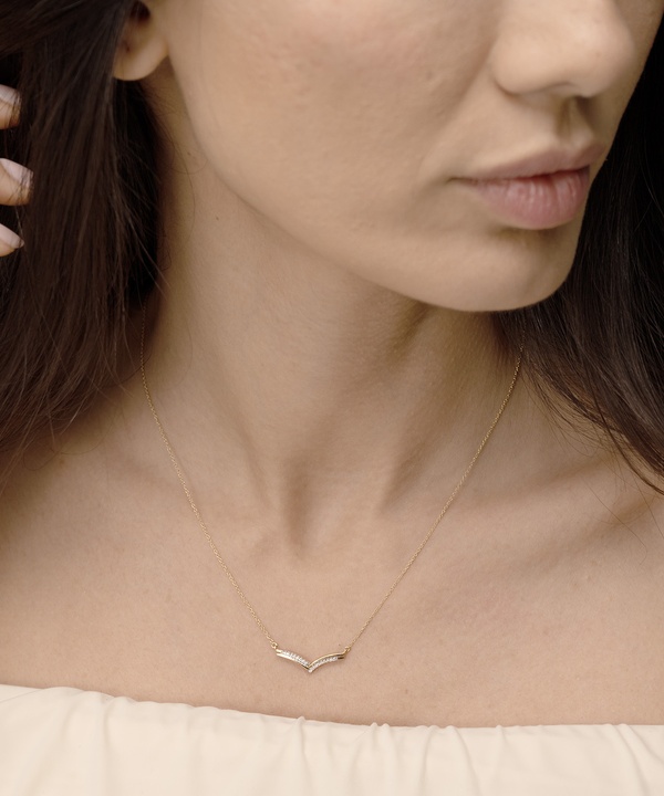 Youth Peak 18k Yellow Gold Diamond Necklace