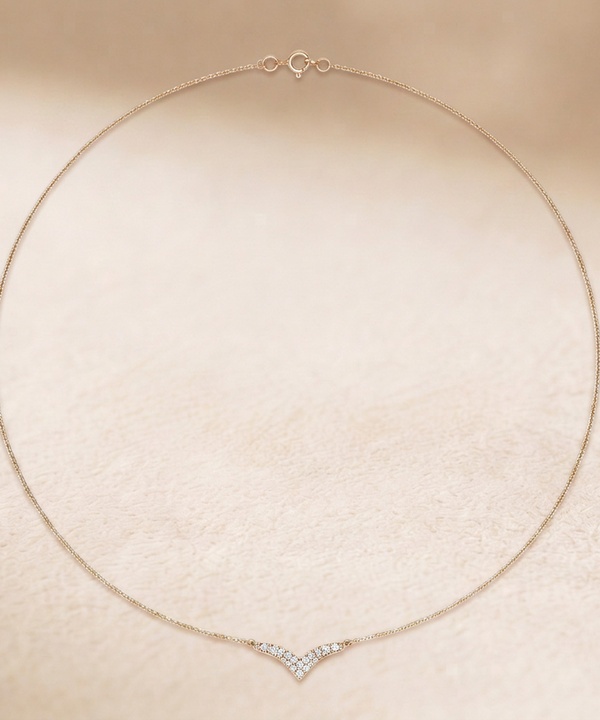 Youth Peak 18k Yellow Gold Diamond Necklace