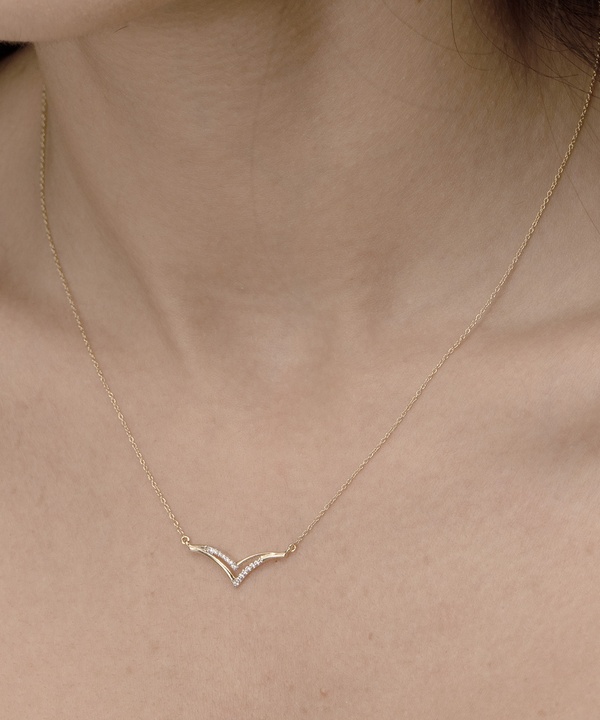 Youth Peak 18k Yellow Gold Diamond Necklace