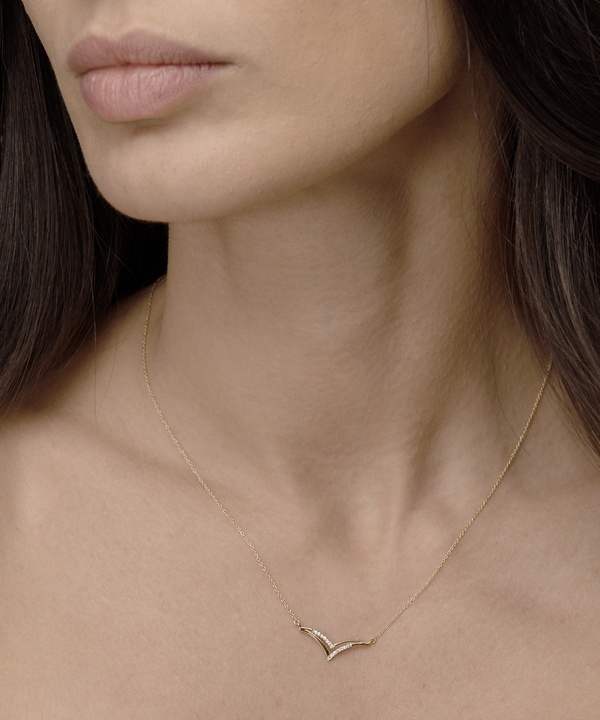Youth Peak 18k Yellow Gold Diamond Necklace